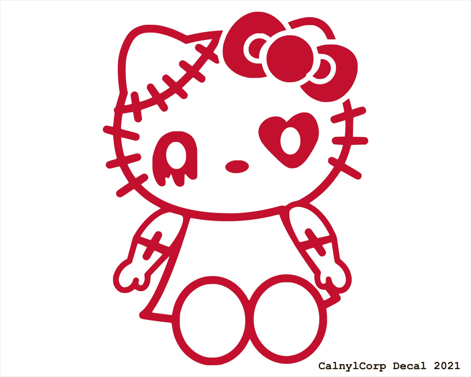 Hello Kitty, Skull, Vinyl Decal, Sticker for Cars, Windows, Laptops and  More…