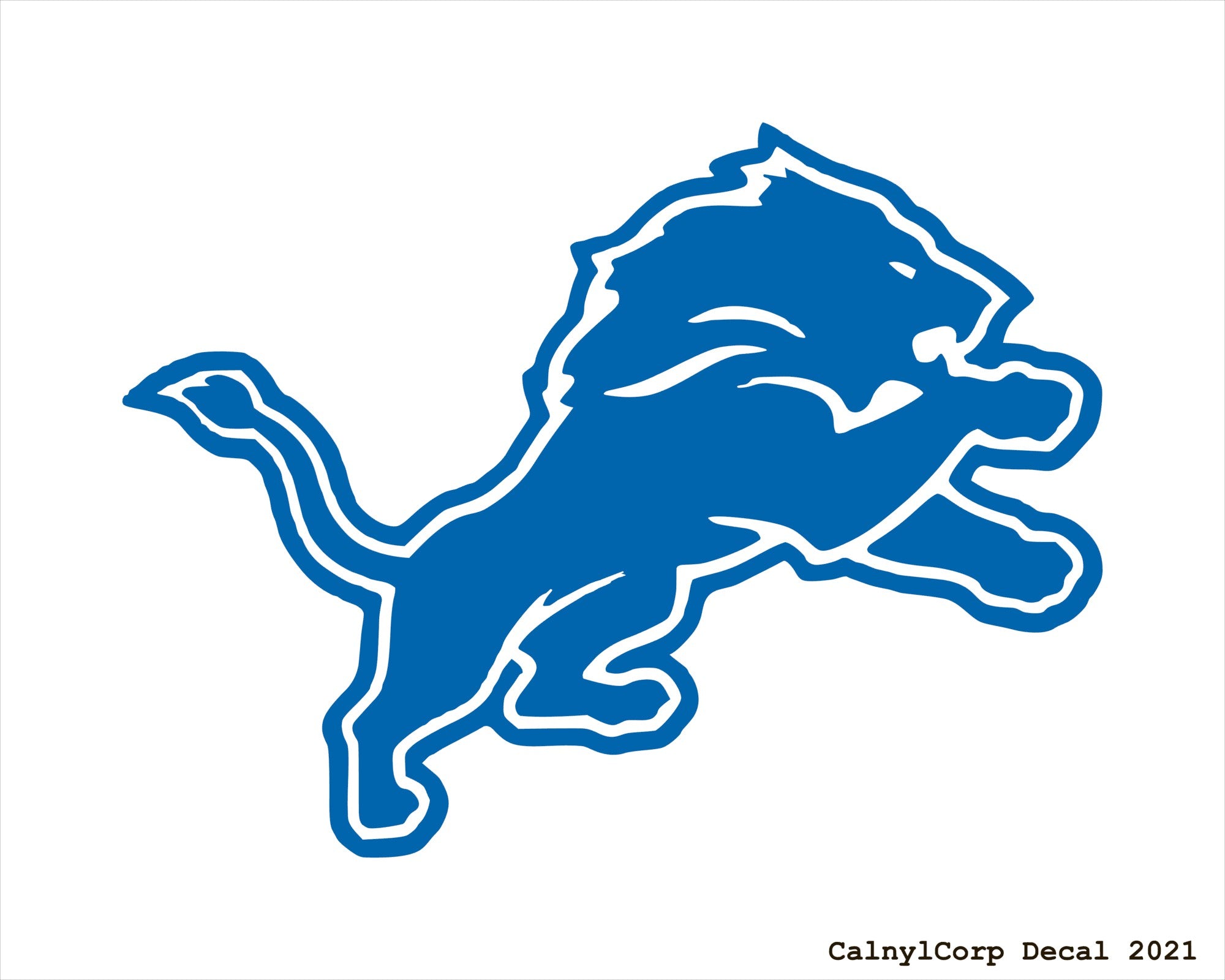 Detroit Lions Circle Logo Vinyl Decal / Sticker 10 sizes!!