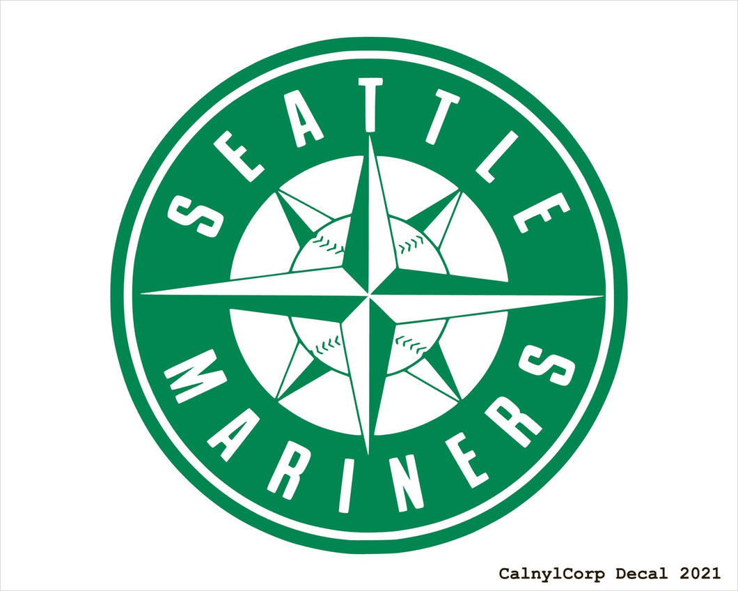 Seattle Mariners Vinyl Sticker Decals.