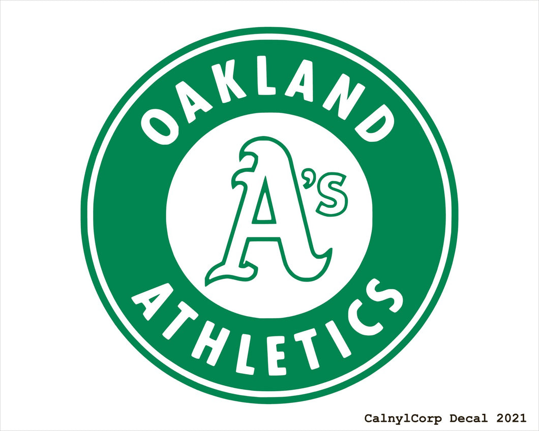 Oakland Athletics Vinyl Sticker Decals.