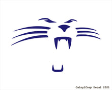 Load image into Gallery viewer, Carolina Panthers Face Vinyl Sticker Decals.
