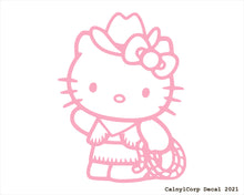 Load image into Gallery viewer, Kitty Cowgirl Vinyl Sticker Decals.
