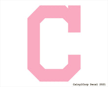 Load image into Gallery viewer, Cleveland Indians Red Vinyl Sticker Decals
