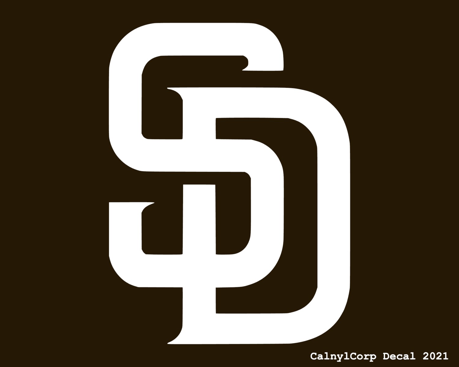 San Diego Padres SD Precision Cut Decal / Sticker