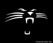Load image into Gallery viewer, Carolina Panthers Face Vinyl Sticker Decals.
