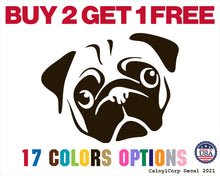 Load image into Gallery viewer, Pug Face Dog Vinyl Sticker Decals
