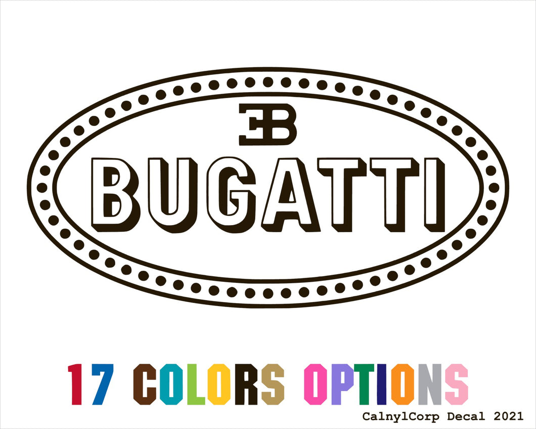 Bugatti Vinyl Sticker Decals