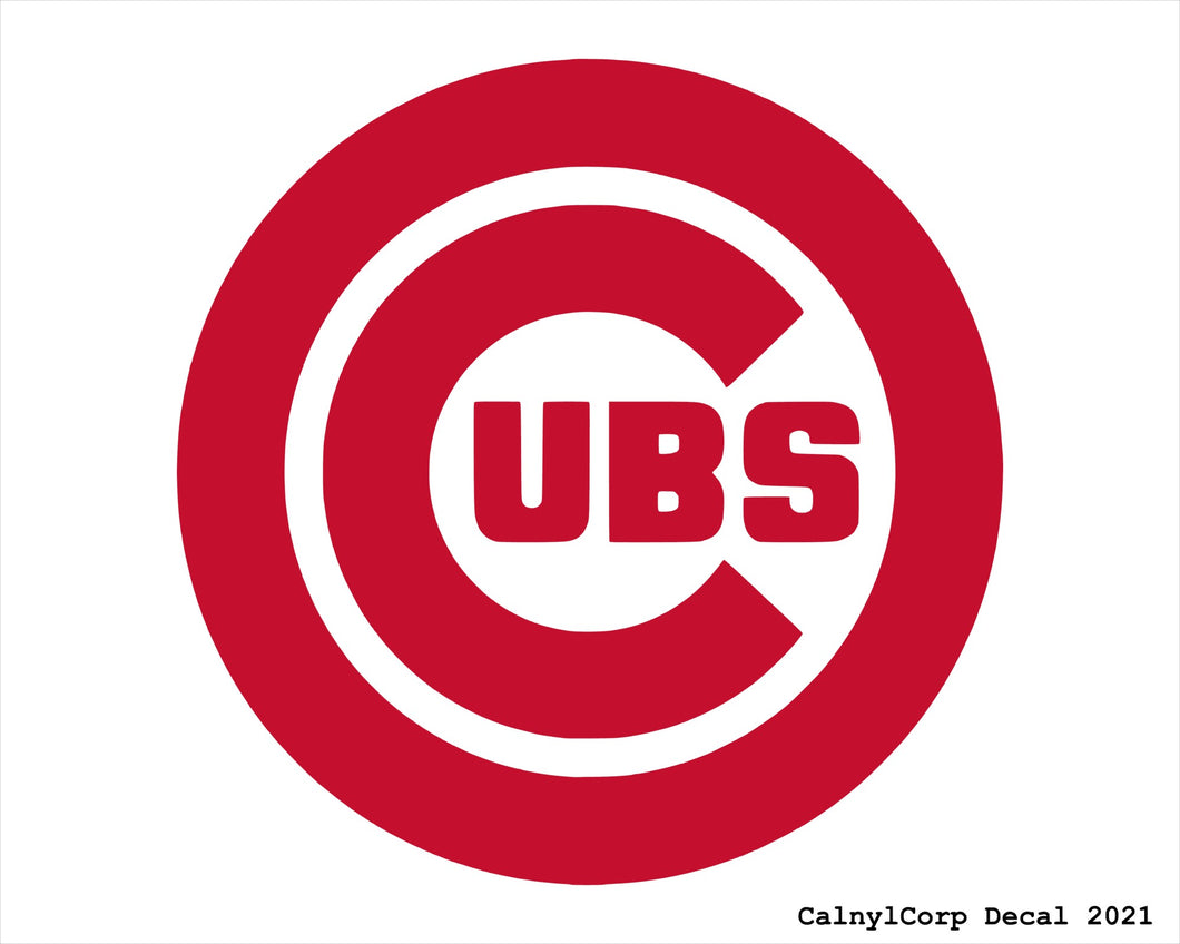 Chicago Cubs Vinyl Sticker Decals.