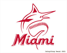 Load image into Gallery viewer, Miami Marlins Vinyl Sticker Decals
