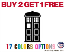 Load image into Gallery viewer, Doctor Who Tardis Vinyl Sticker Decals
