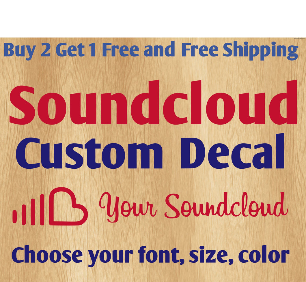 Custom Soundcloud Username Stickers Decals.
