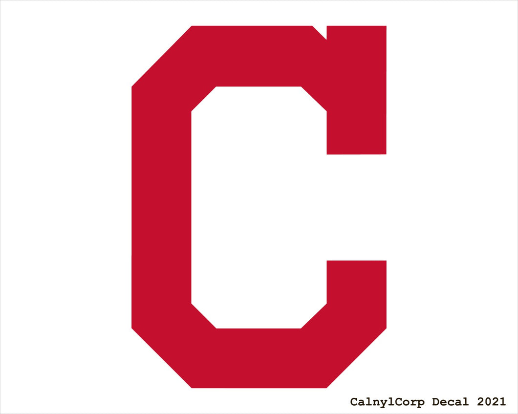 Cleveland Indians Red Vinyl Sticker Decals