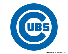 Load image into Gallery viewer, Chicago Cubs Vinyl Sticker Decals.

