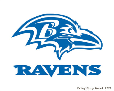 Baltimore Ravens Vinyl Sticker Decals CalnylCorp Decal $3.99