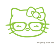 Load image into Gallery viewer, Kitty Head Glasses Vinyl Sticker Decals.
