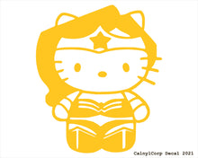 Load image into Gallery viewer, Hello Kitty Wonder Woman Vinyl Sticker Decals.

