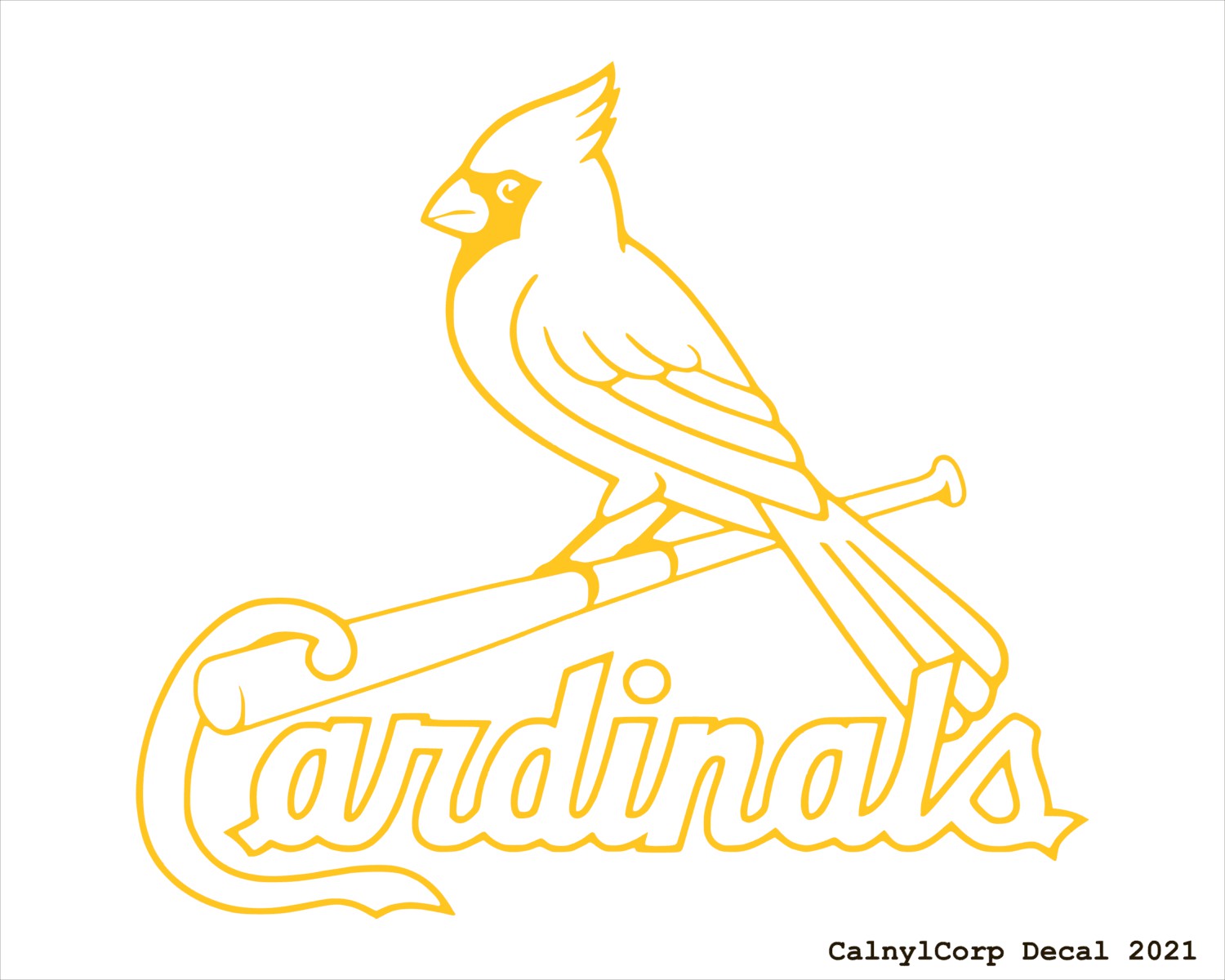 Vintage Iconic St. Louis Cardinals Sticker 4 Round Baseball Decal - New