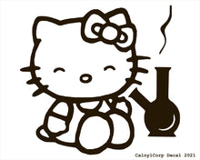 Load image into Gallery viewer, Kitty Stoned Weed Vinyl Sticker Decals.
