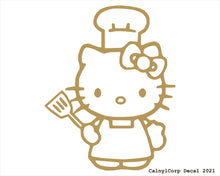 Load image into Gallery viewer, Cute Chef Kitty Vinyl Sticker Decals.
