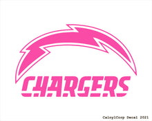 Load image into Gallery viewer, Los Angeles Chargers Vinyl Sticker Decals.
