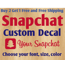 Load image into Gallery viewer, Custom Snapchat Username Stickers Decals.
