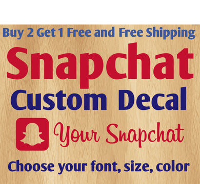 Custom Snapchat Username Stickers Decals.